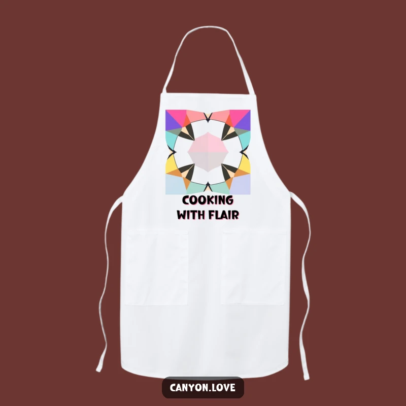 Funny Geometric Apron - Bold Colors Chef Kitchen Wear Gift