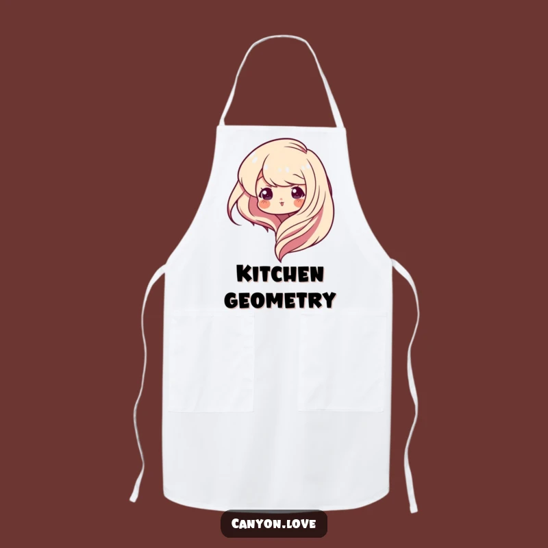 Funny Abstract Apron: Geometric Curves Kitchen Art, Chef's Hilarious Gift