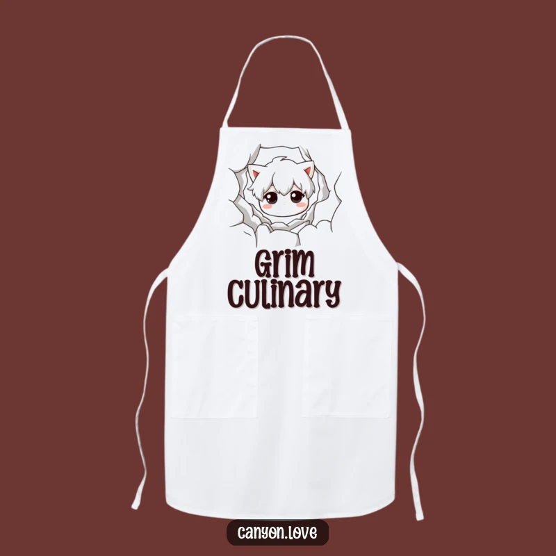Funny Chasm Apron: Monochromatic Texture Kitchen Art, Chef's Dramatic Gift
