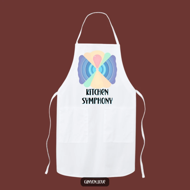 Funny Sound Wave Apron: Radiating Echoes Kitchen Art, Chef's Music Gift