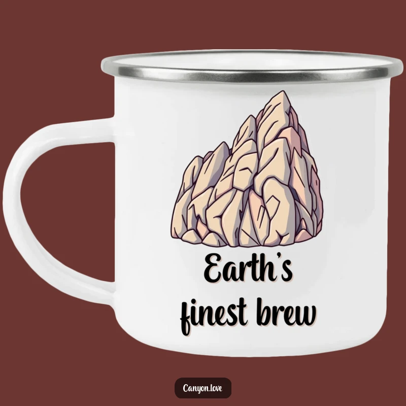 Funny Rock Strata Camping Mug - Angled Lines Drinkware Gift