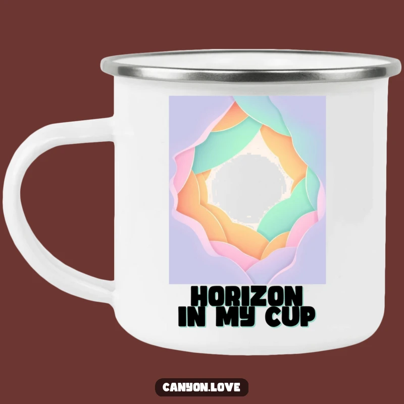 Funny Gradient Chasm Camping Mug - Abstract Art Drinkware Gift