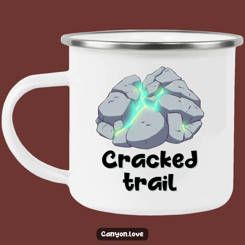 Funny Shattered Rock Camping Mug: Rugged Humor for the Trail, A Hilarious Outdoor Gift