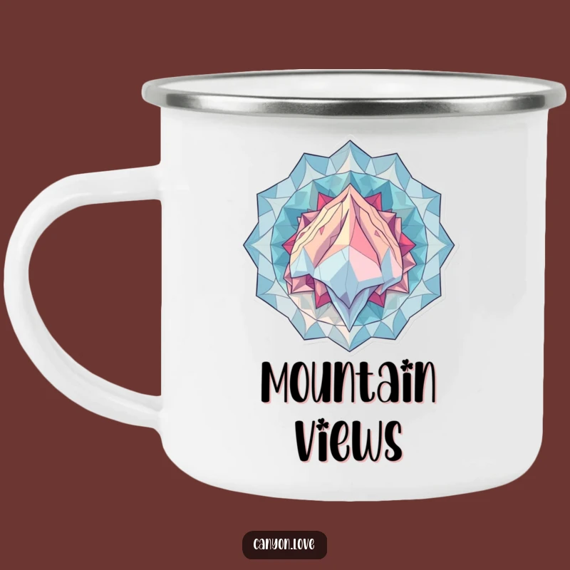 Funny Geometric Camping Mug: Scale Art, Outdoor Abstract Drinkware Gift