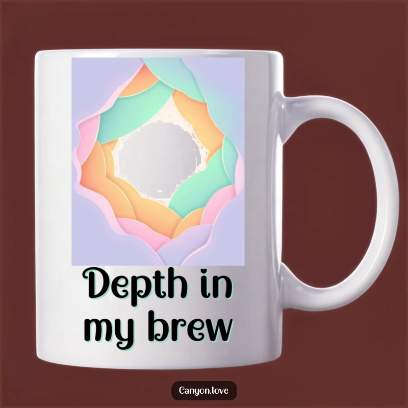 Funny Gradient Chasm Mug - Stylized Abstract Art, Unique Gift
