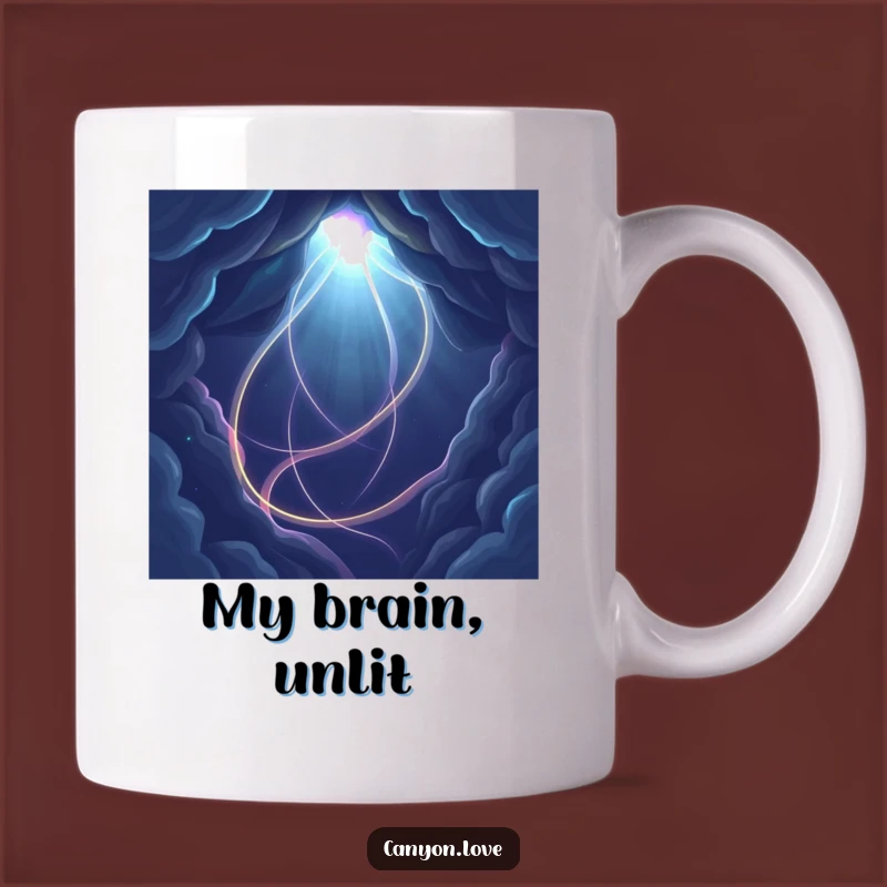 Funny Abstract Light Path Mug: A Cosmic Journey into Humor, Perfect Gift