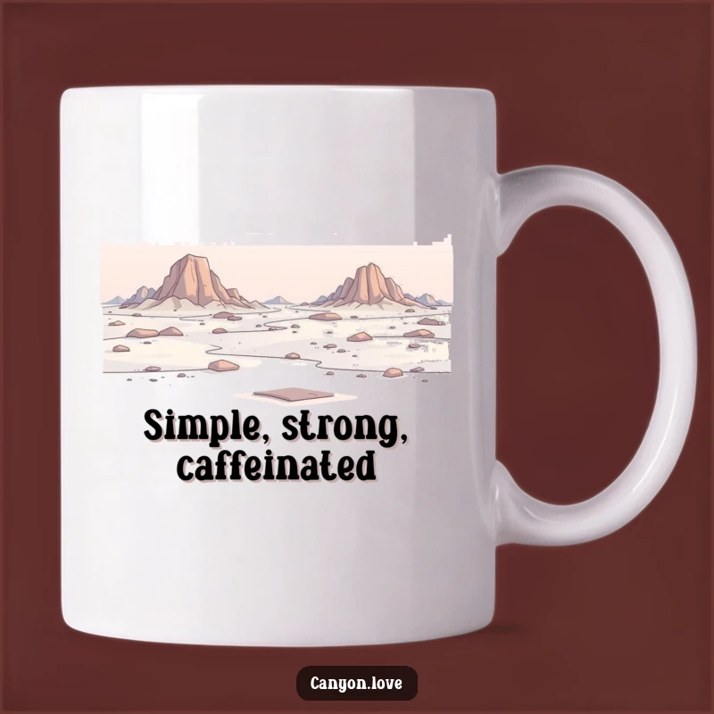 Funny Minimalist Expanse Mug - Rocky Landscape Art Gift