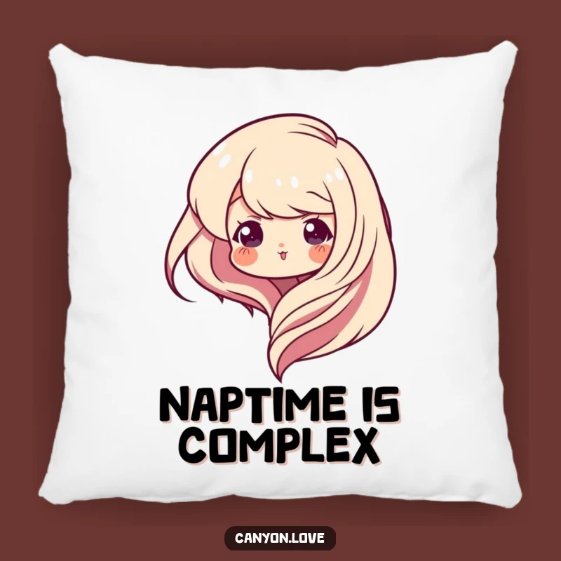 Funny Abstract Pillow: Soft Curves, Sharp Edges, Geometric Comfort Art Gift