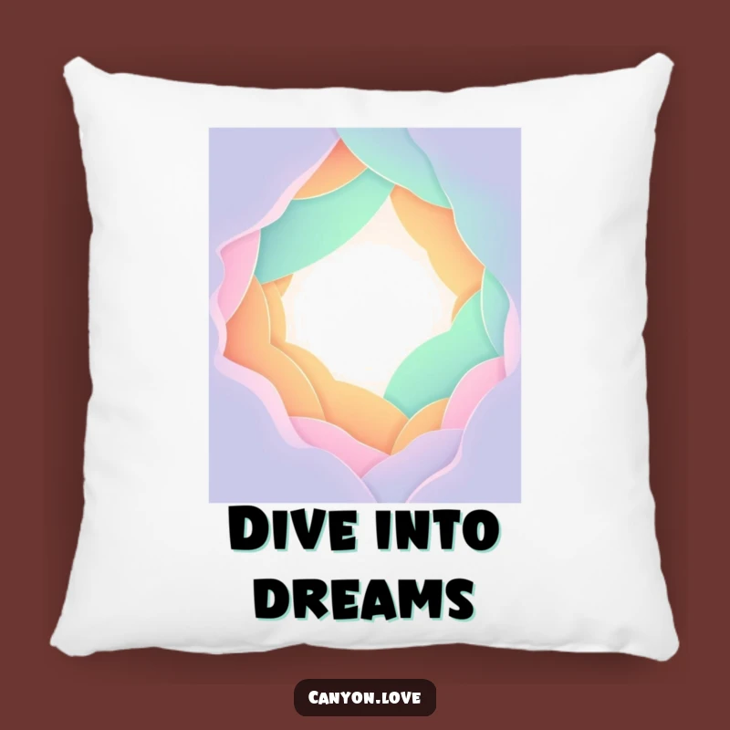 Funny Gradient Chasm Pillow - Cozy Abstract Accent Decor Gift