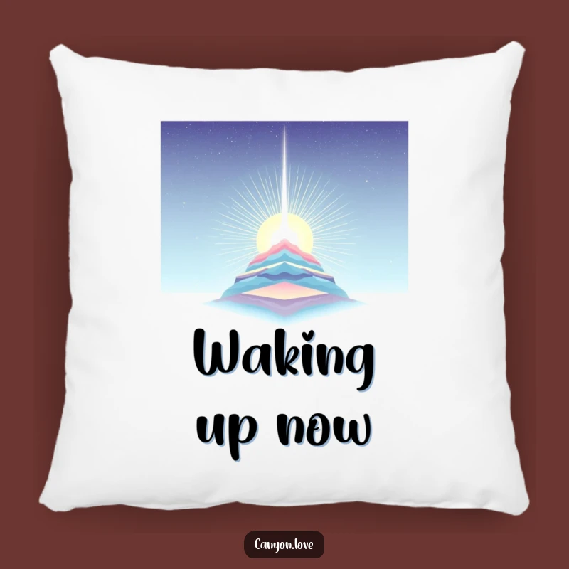 Funny Light Beam Pillow: Layered Strata Comfort, Hopeful Art Gift
