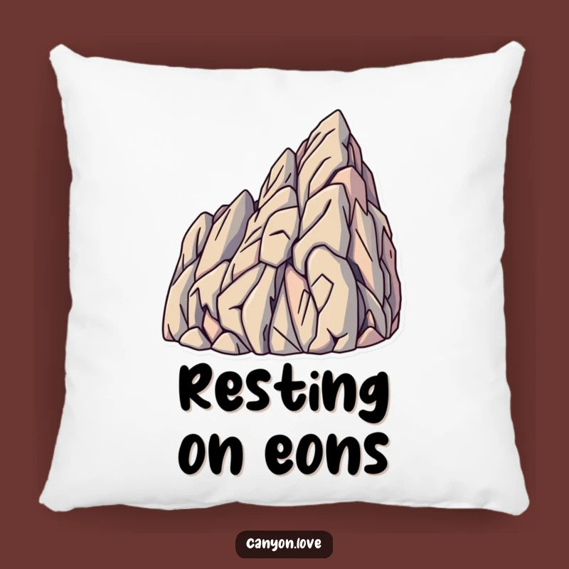 Funny Rock Strata Pillow - Cozy Earthy Accent Decor Gift