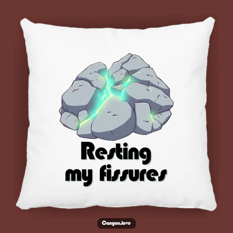 Funny Shattered Rock Pillow: Cozy Up with Earthy Humor, A Plush Funny Gift