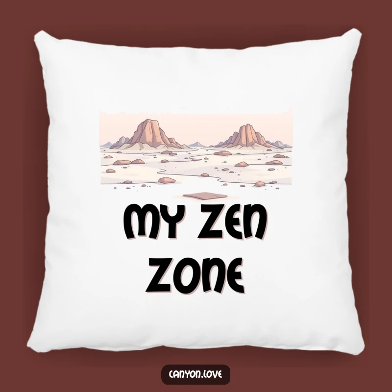 Funny Minimalist Expanse Pillow - Cozy Landscape Decor Gift