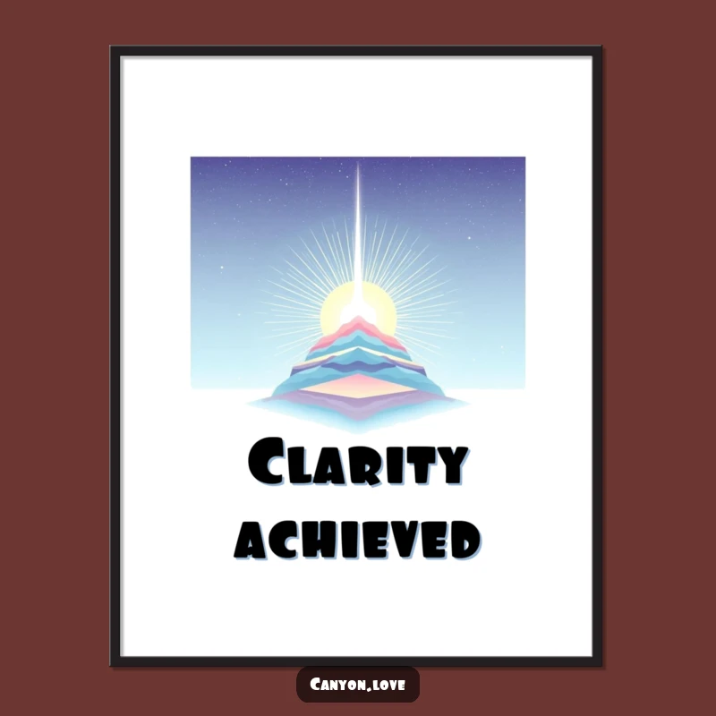 Funny Light Beam Digital Art: Layered Strata, Hopeful Wall Decor Gift