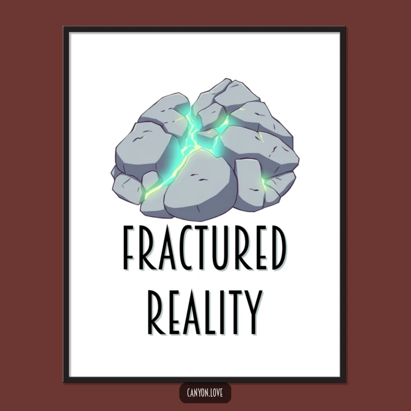 Funny Shattered Rock Digital Print: Instant Earthy Decor, A Versatile Funny Gift