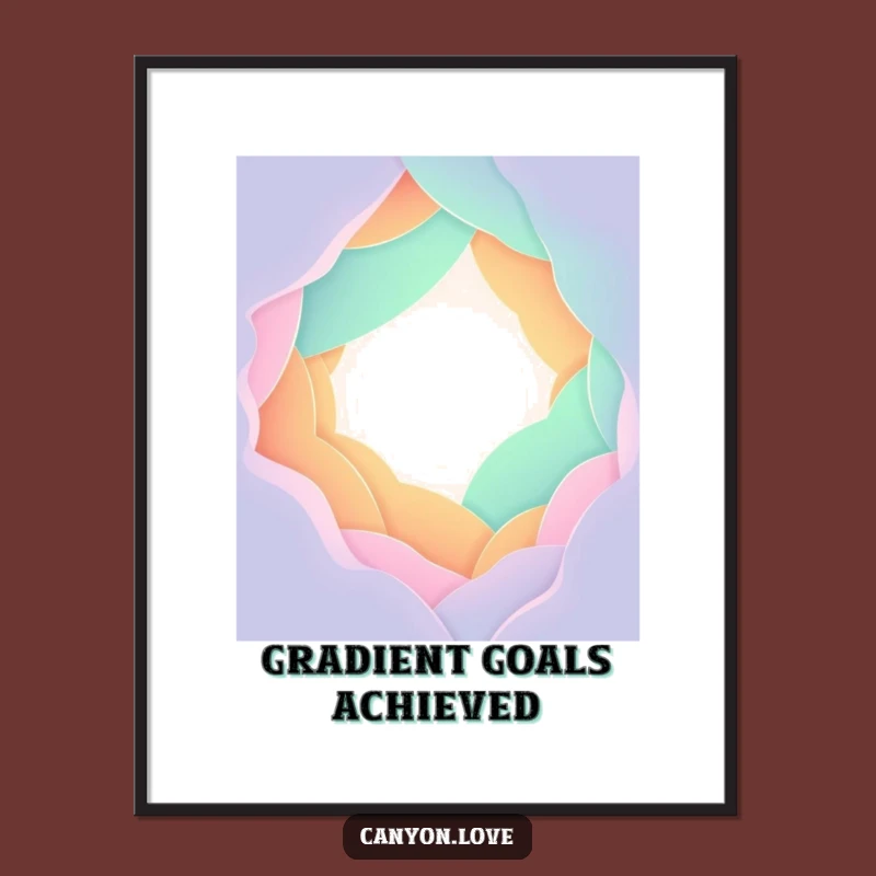 Funny Gradient Chasm Digital Art Print - Abstract Wall Decor