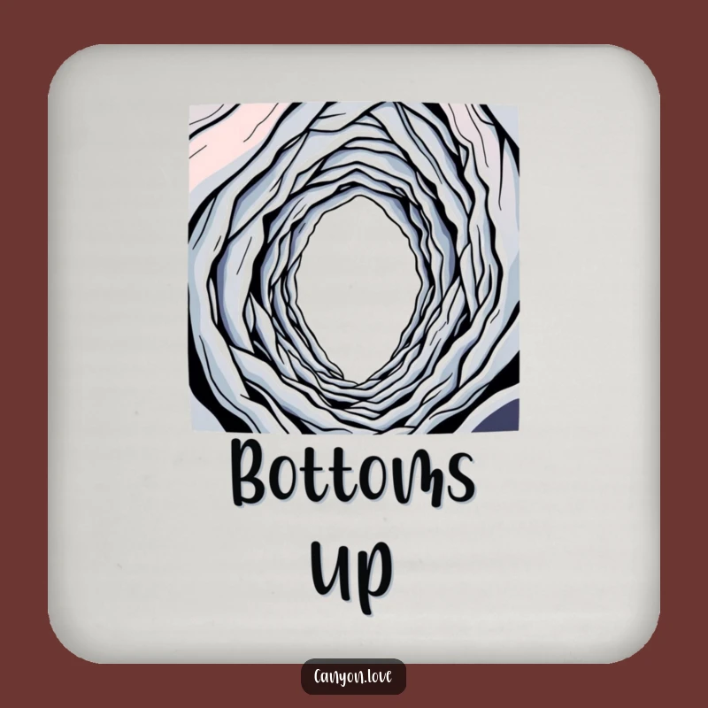 Funny Abyss Descent Coaster Set: Protect Surfaces with Abstract Style, A Unique Funny Gift