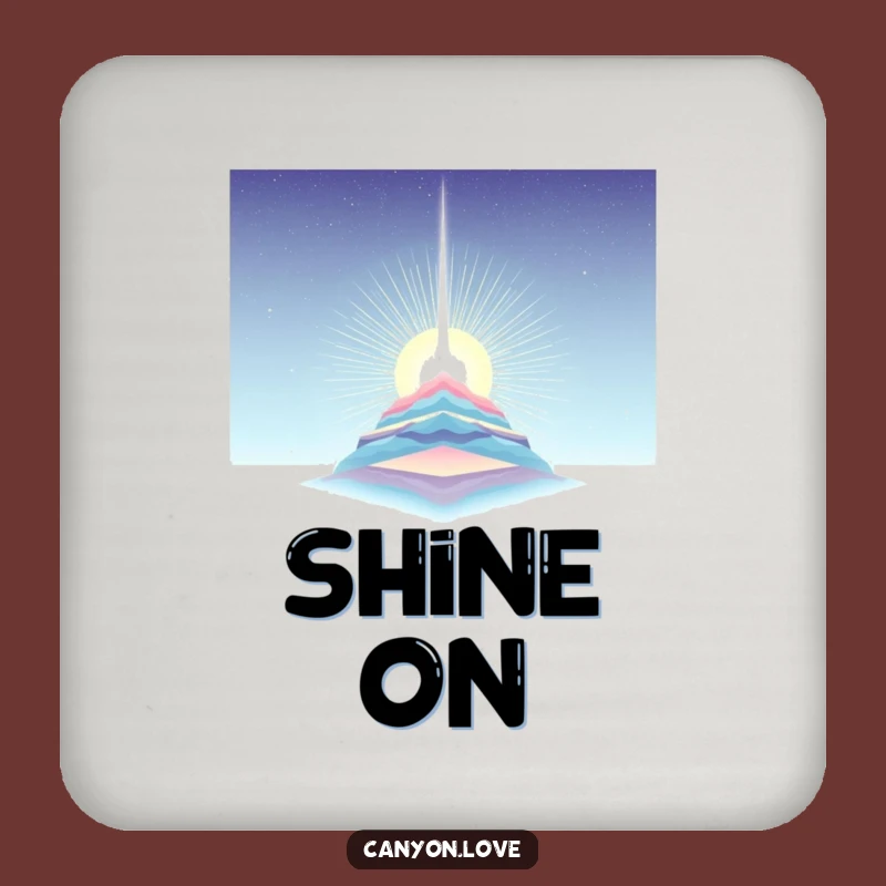 Funny Light Beam Coaster: Layered Strata Art, Protective Table Gift