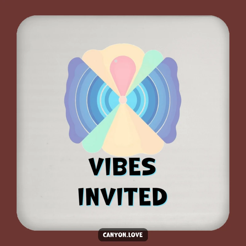 Funny Sound Wave Coaster: Abstract Echoes Art, Protective Music Gift