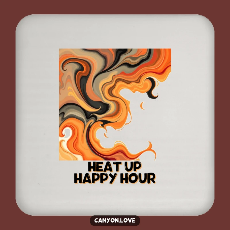 Funny Swirls Coasters (Set of 4) - Earthy Orange Decor Gift