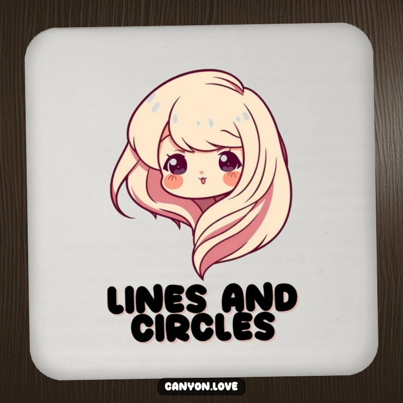 Funny Drink Coaster showcasing abstract art with smooth curves and geometric edges, protecting surfaces with style and humor.