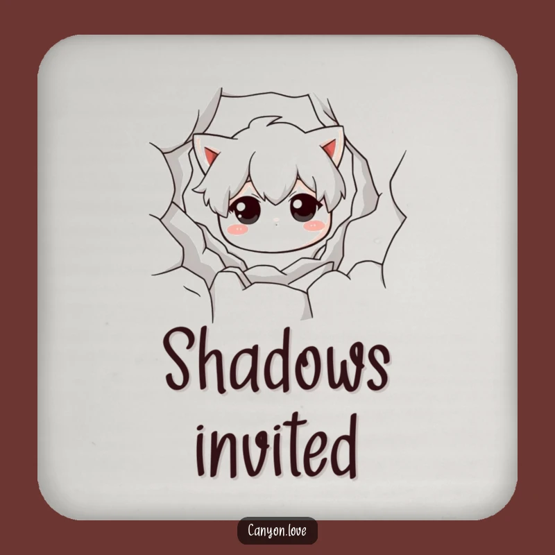 Funny Chasm Coaster: Monochromatic Texture & Shadow, Artistic Table Gift