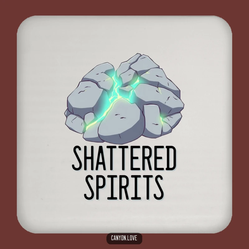 Funny Shattered Rock Coaster Set: Protect Surfaces with Earthy Style, A Unique Funny Gift