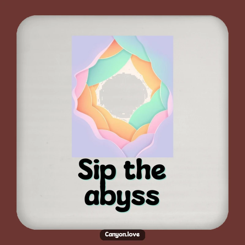 Funny Gradient Chasm Coasters (Set of 4) - Abstract Drink Decor Gift