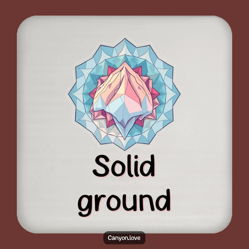 Funny Geometric Coaster: Geological Scale Art, Protective Abstract Gift