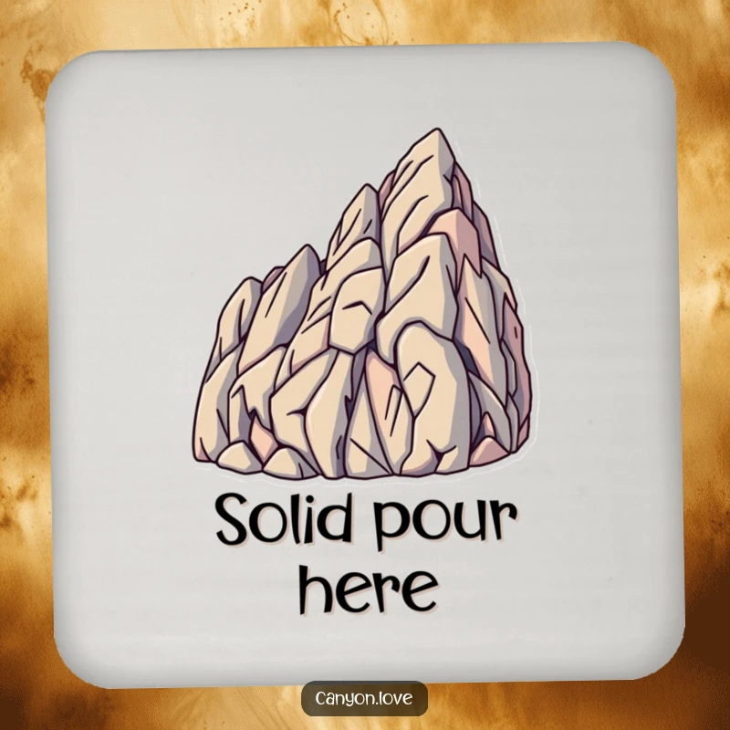 Funny Drink Coasters (Set of 4) featuring sharp, angled lines mimicking rock strata formations, a stylish natural addition to any table.