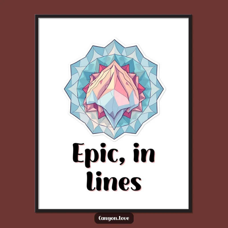 Funny Geometric Poster: Geological Scale Patterns, Abstract Wall Art Gift