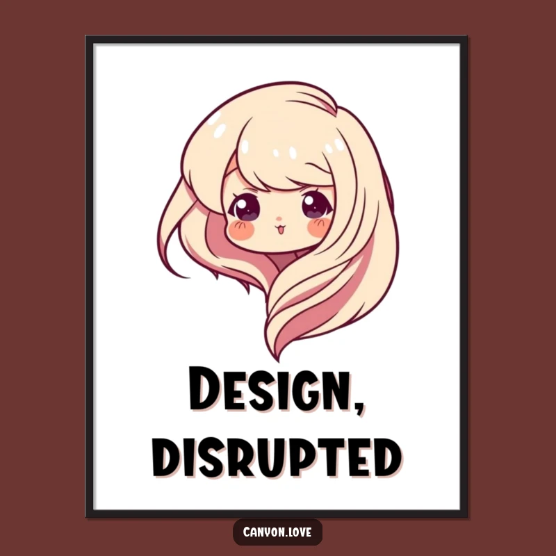 Funny Abstract Art Poster: Geometric Edges & Flowing Curves, Modern Wall Decor Gift