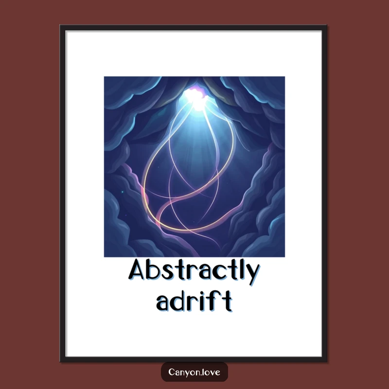 Funny Abstract Light Path Poster: Decorate with Cosmic Humor, A Striking Funny Gift