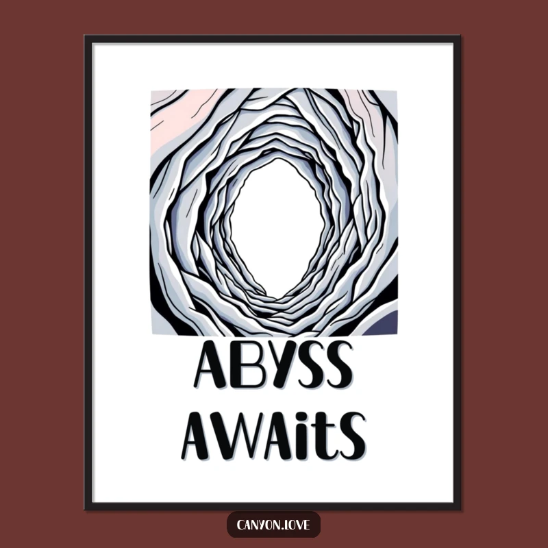 Funny Abyss Descent Poster: Decorate with Profound Humor, A Striking Funny Gift