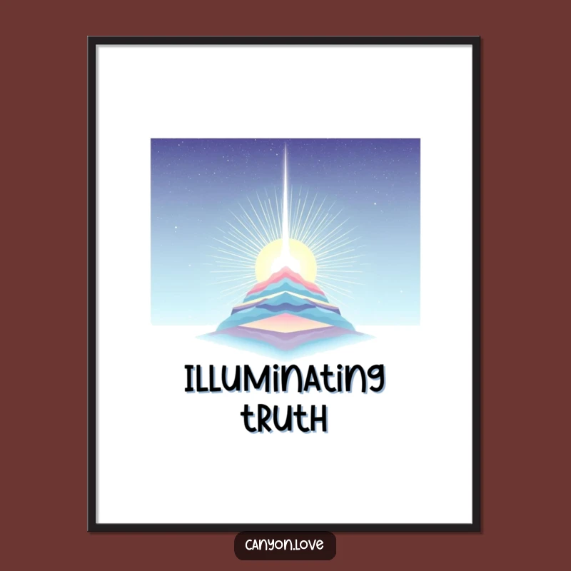 Funny Light Beam Poster: Stratified Layers, Hopeful Wall Art Gift