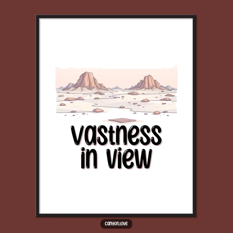 Funny Minimalist Expanse Poster - Rocky Landscape Wall Art Gift