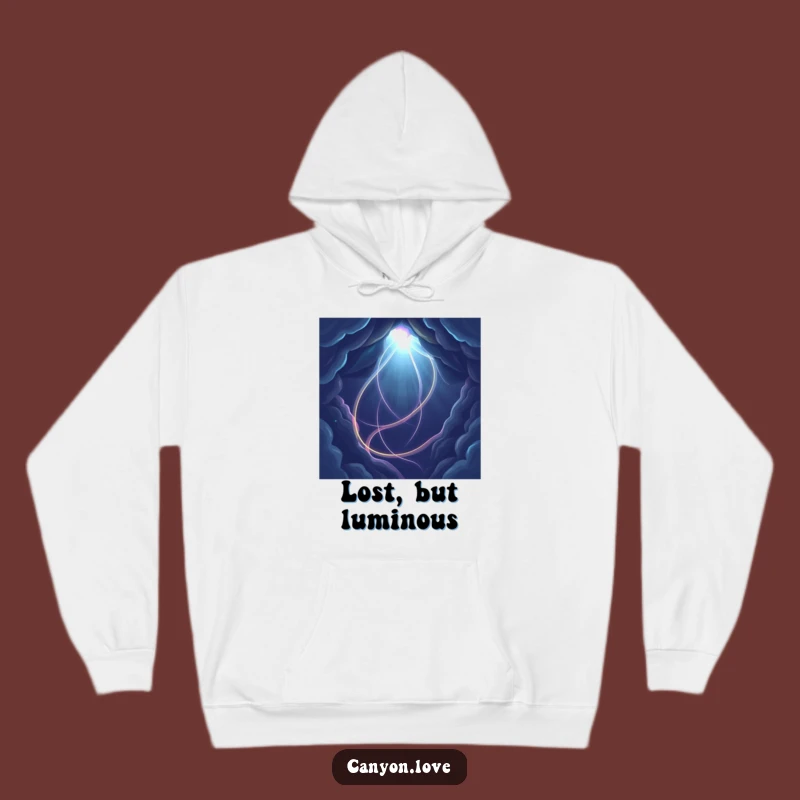 Funny Abstract Light Path Hoodie: Cozy Cosmic Humor, The Ultimate Funny Gift