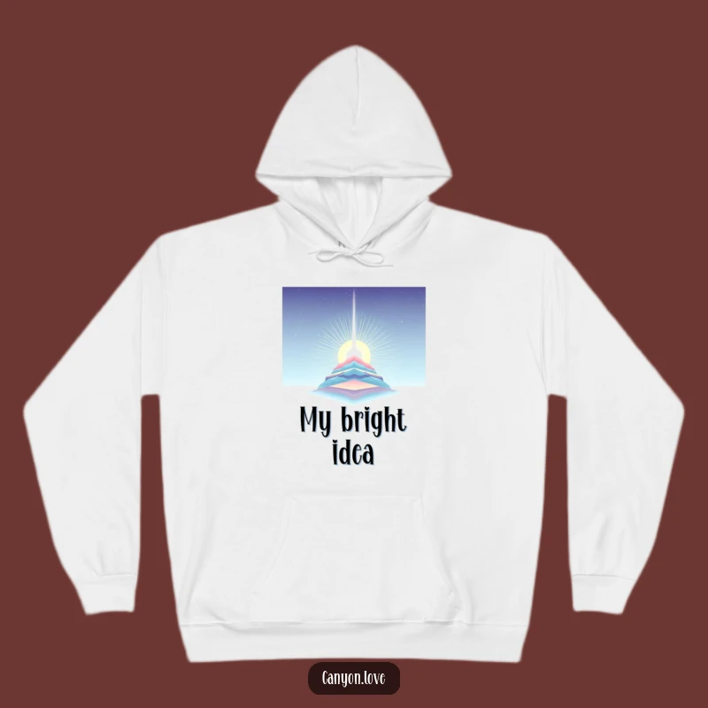 Cozy Funny Light Beam Hoodie: Stratified Layers, Warm Hopeful Gift
