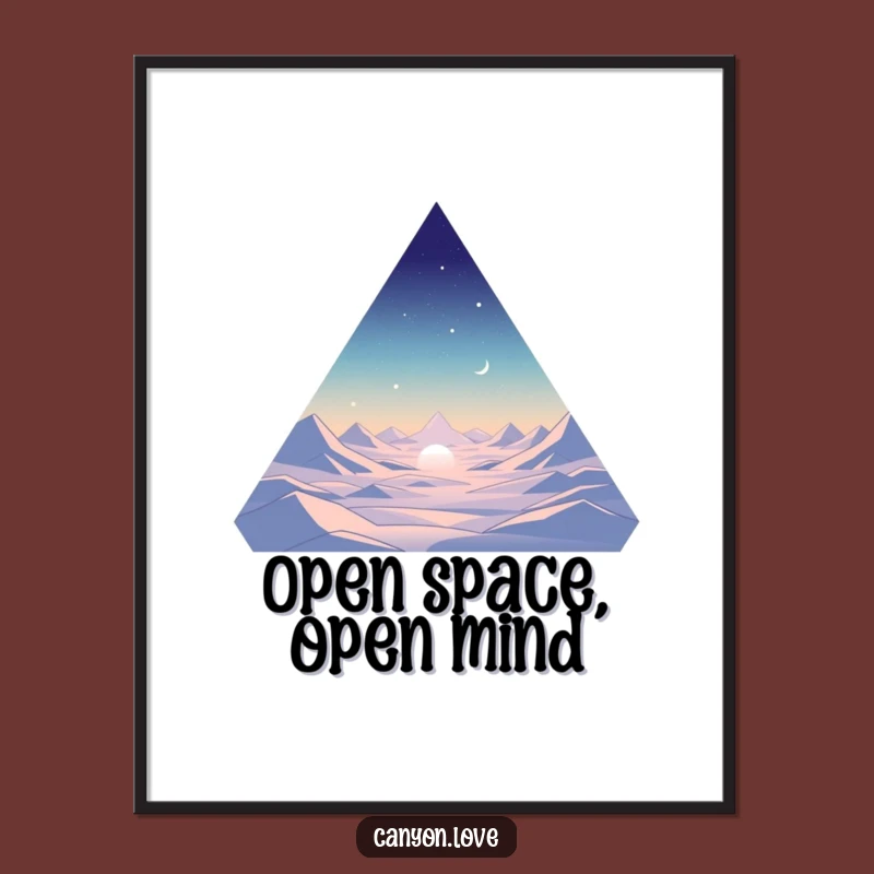 Minimalist Triangle Art Free Printable: Open Space Downloadable Wall Decor