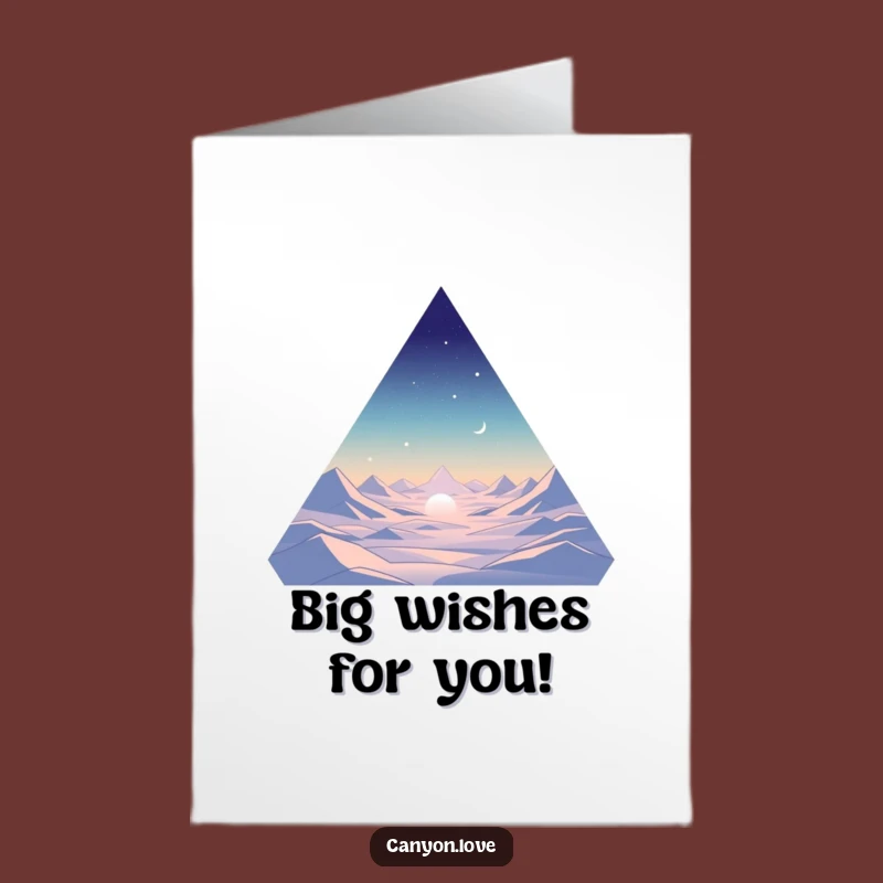 Minimalist Triangle Birthday Card Free Printable: Open Space Downloadable Gift