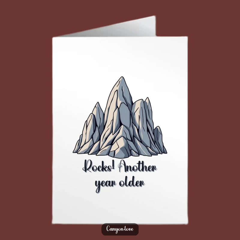 Jagged Rock Formation Birthday Card Free Printable: Funny Geometric Downloadable Gift for Him