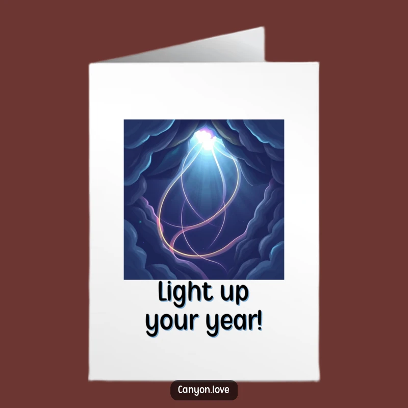 Free Printable Birthday Card: Funny Light Paths, Dark Void, Downloadable Humor Gift