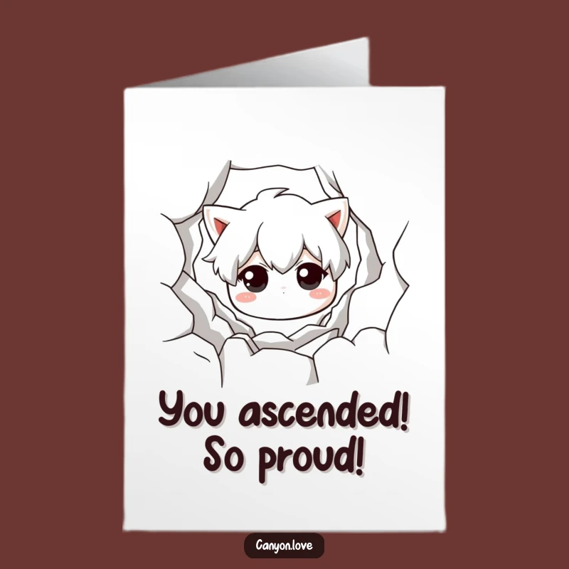 Free Printable Congrats Card: Deeply Textured Success in a Monochromatic Chasm!