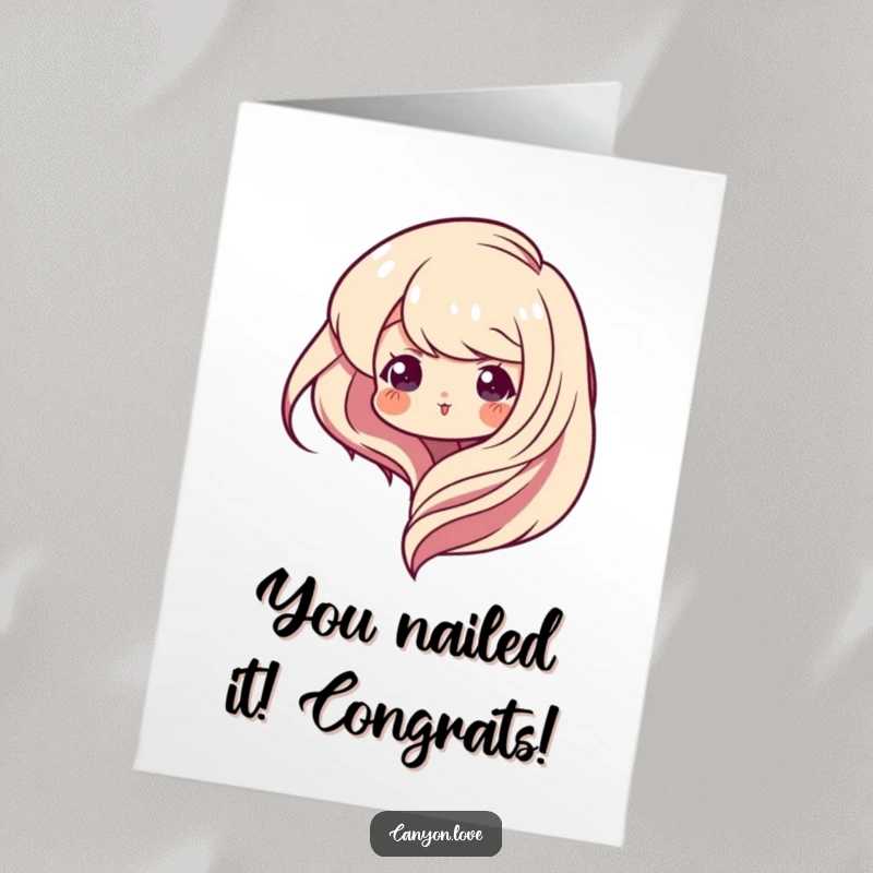 Funny Free Printable Congratulations Card with abstract shapes celebrating success, ideal for any milestone.