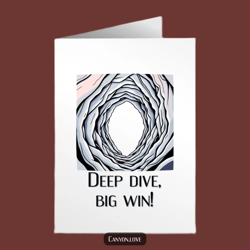 Free Printable Congrats Card: Winding Line, Abstract Abyss, Funny Achievement Gift
