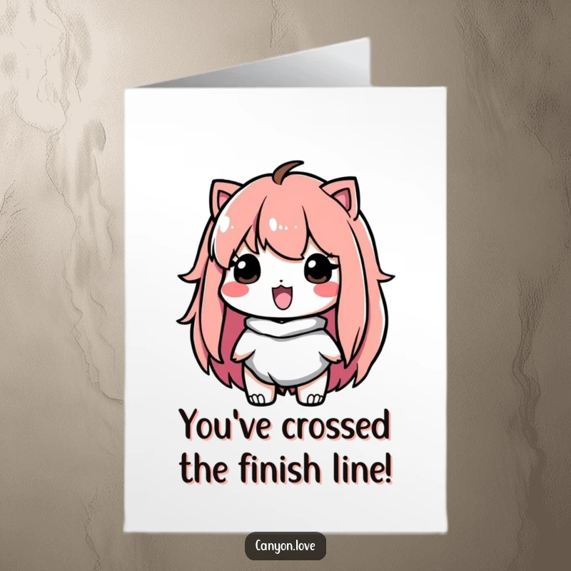 Funny Free Printable congratulations card showcasing bold, contrasting lines creating a dramatic sense of depth and impressive scale.