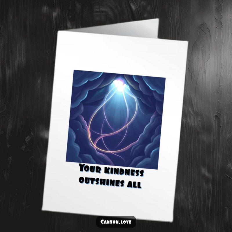 Funny Free Printable Thank You Card illustrating light paths in a dark void, perfect for expressing unique gratitude.