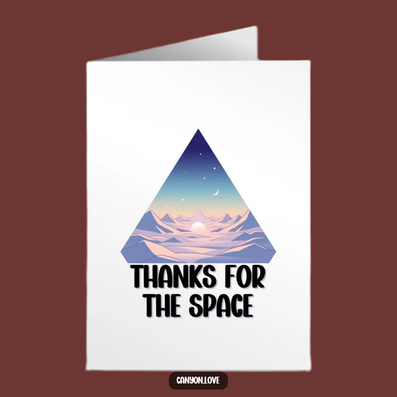 Minimalist Triangle Thank You Free Printable: Open Space Downloadable Gift