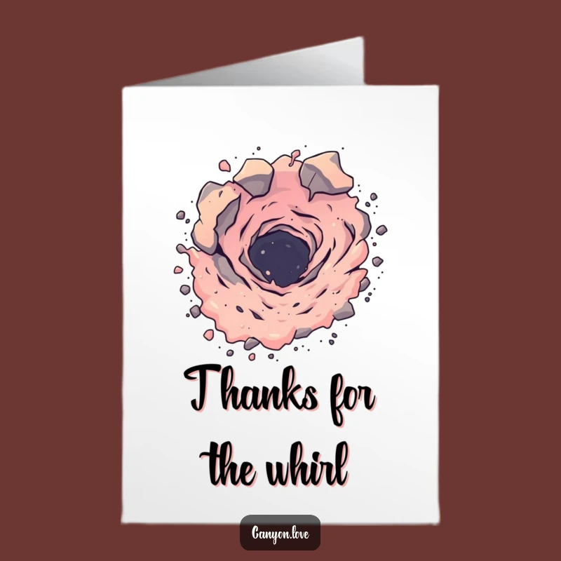 Vortex Thank You Card Free Printable: Dusty Motion Downloadable Gift