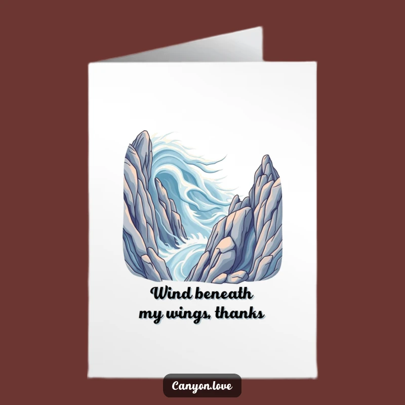 Free Printable Thank You Card: Wind Currents, Rock Formations, Funny Appreciation